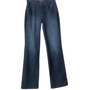 NYDJ Bootcut Blue Lift Tuck Technology Embroidered Pocket Jeans 2